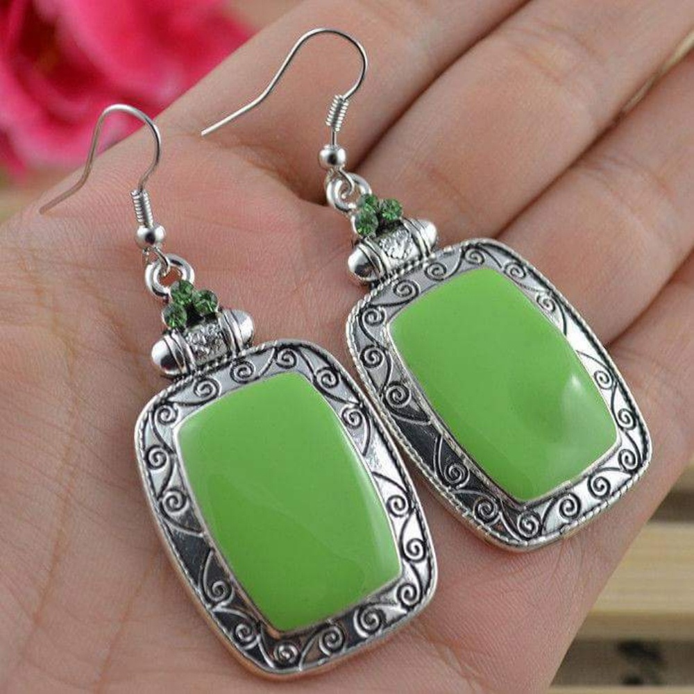 Tibetan Silver Hook Earrings